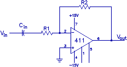  Inverting Amplifier Graph on Inverting Amplifier  Build A X10 Inverting Amplifier Using Anlf411